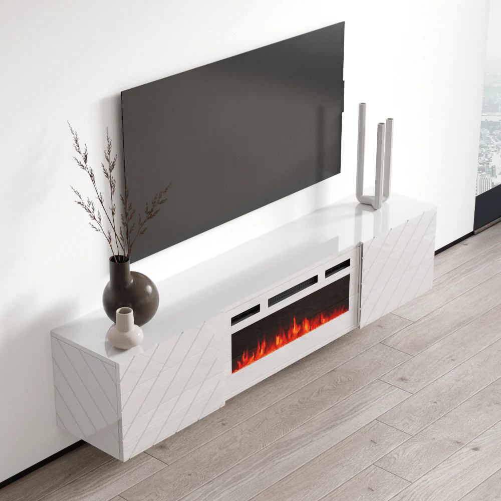 Luxe WH-EF Floating Fireplace TV Stand - Image 4
