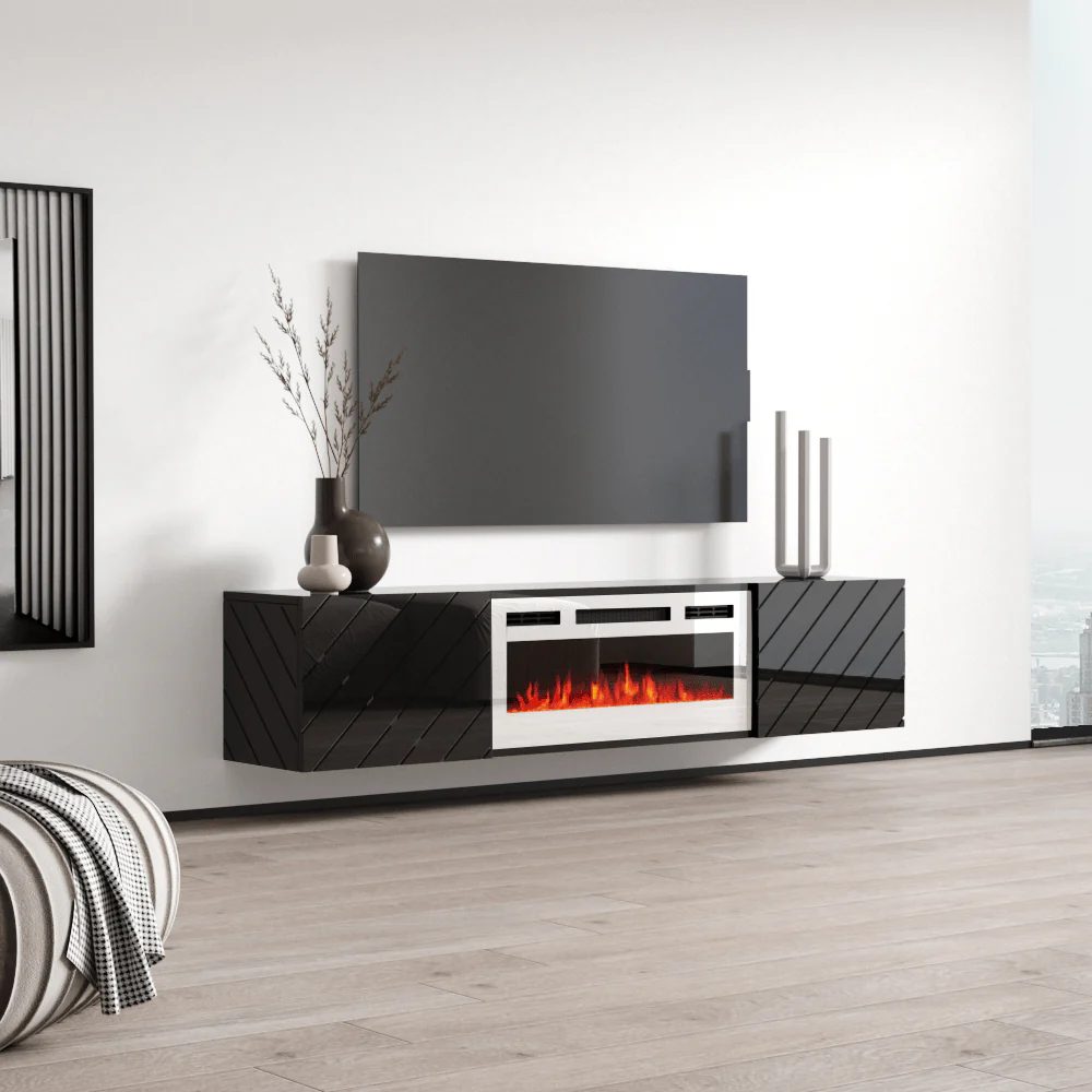 Luxe WH-EF Floating Fireplace TV Stand - Image 9