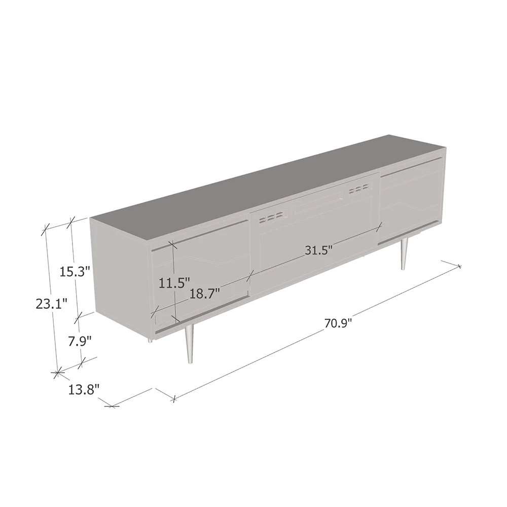 Maze WH-EF Fireplace TV Stand - Image 10