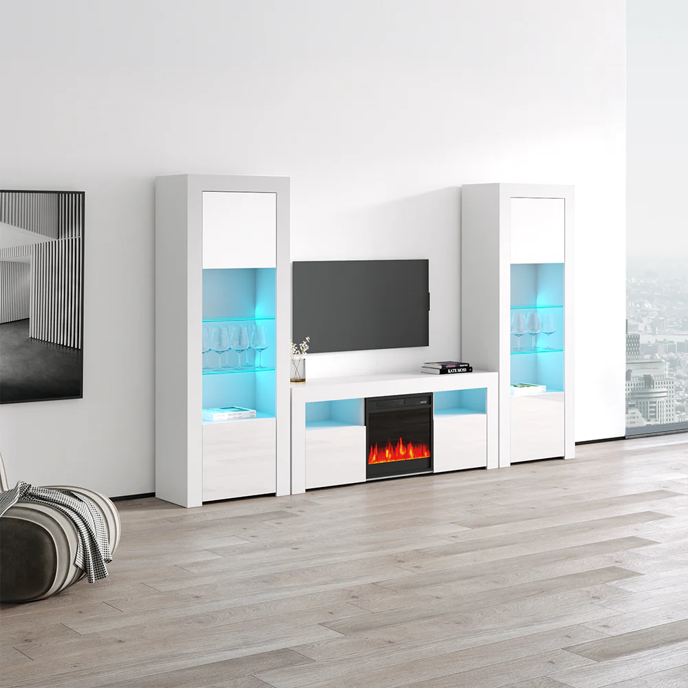 Milano 145EF-BK-BK Fireplace Entertainment Center - Image 3
