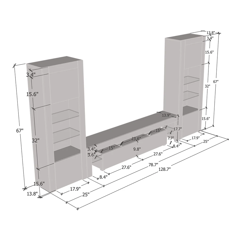 Milano 200-BK-BK Entertainment Center - Image 10