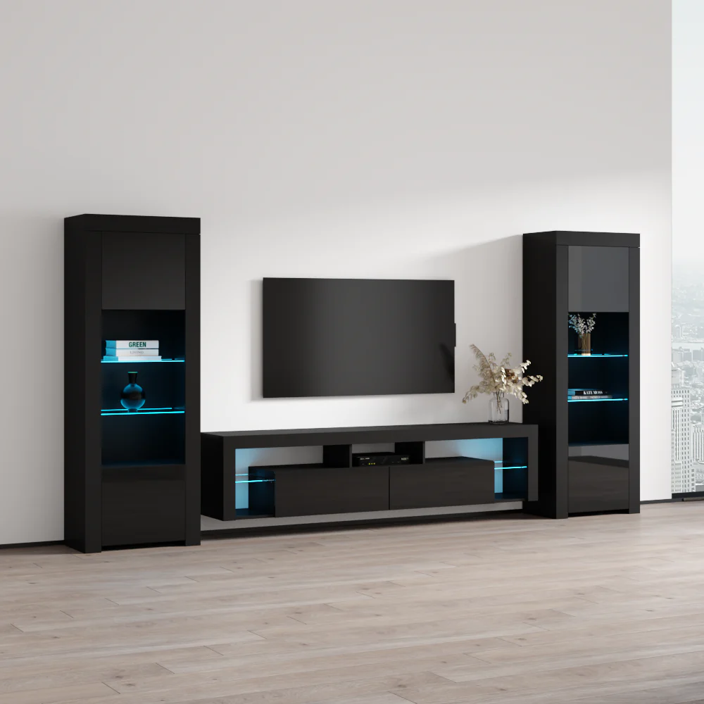 Milano 200 Floating BK-BK Entertainment Center - Image 3