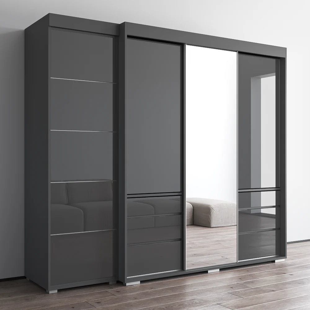 Monaco 3D-EX Wardrobe with 1 Mirror - Image 10