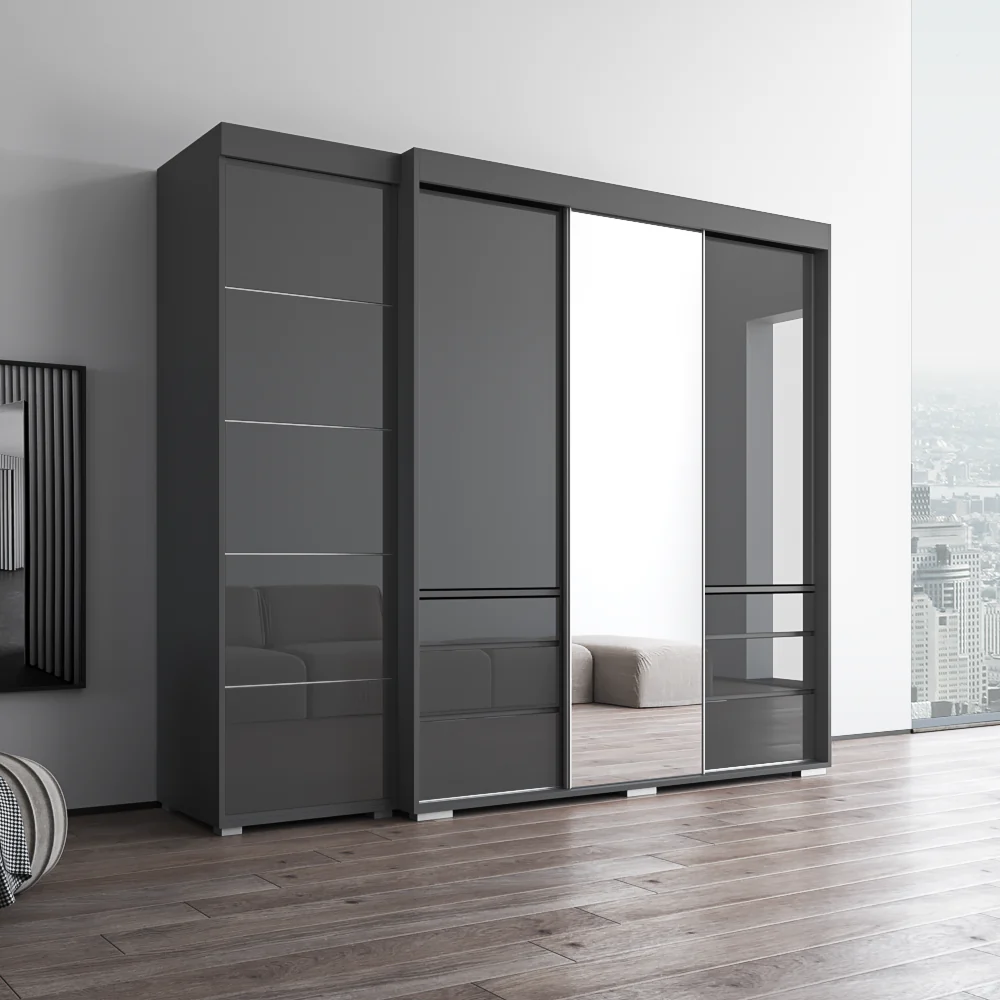 Monaco 3D-EX Wardrobe with 1 Mirror - Image 11