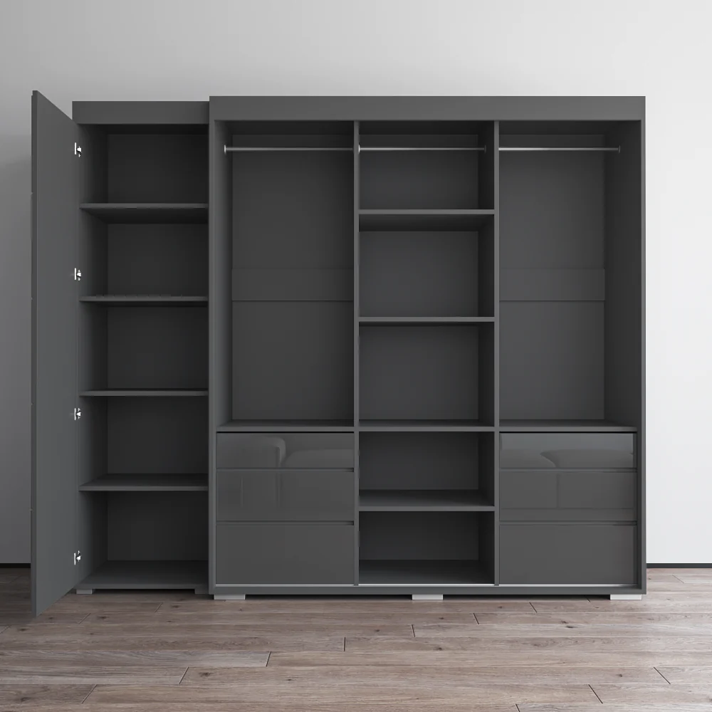 Monaco 3D-EX Wardrobe with 1 Mirror - Image 12