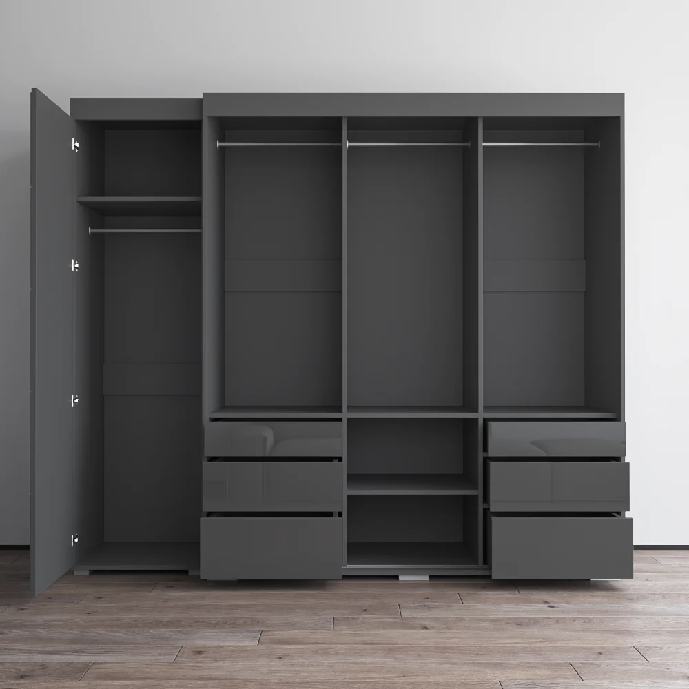 Monaco 3D-EX Wardrobe with 1 Mirror - Image 15