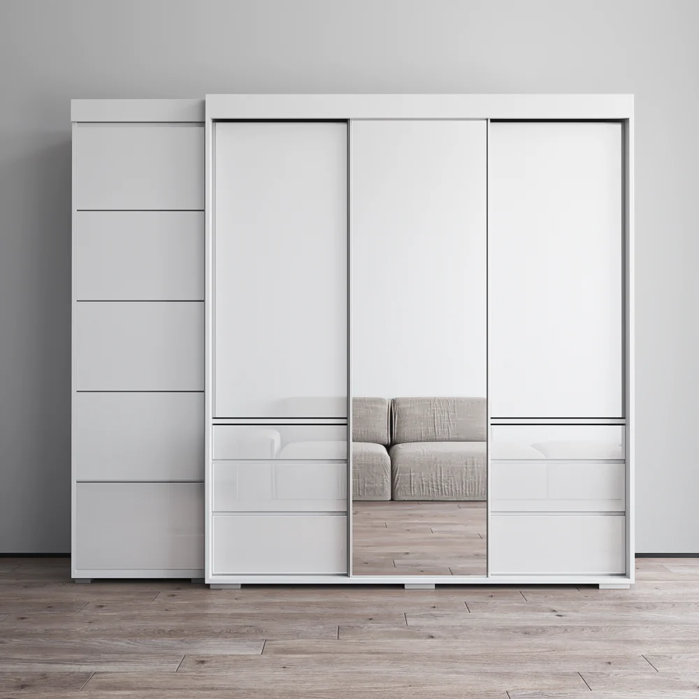 Monaco 3D-EX Wardrobe with 1 Mirror - Image 17