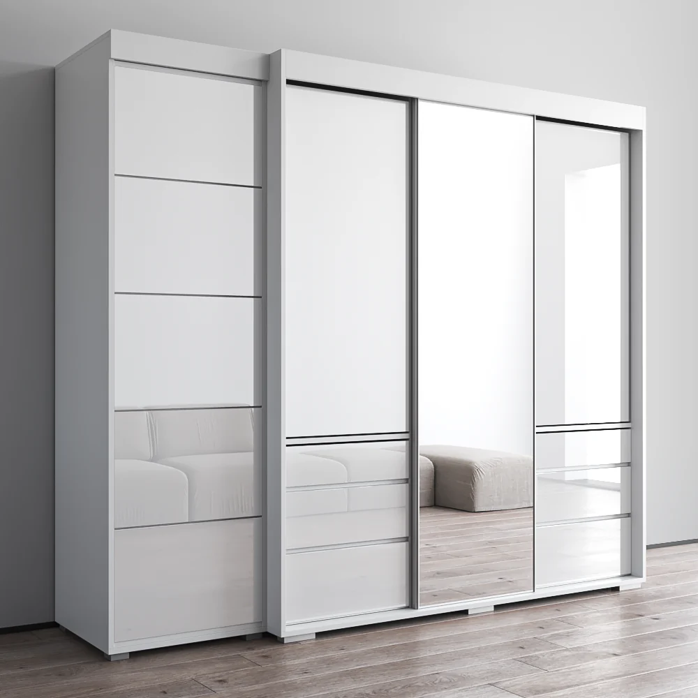 Monaco 3D-EX Wardrobe with 1 Mirror - Image 18