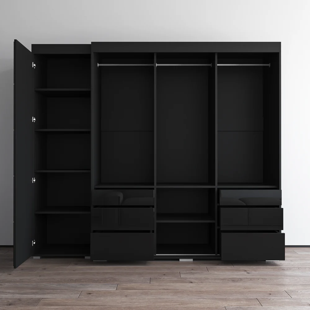 Monaco 3D-EX Wardrobe with 1 Mirror - Image 6