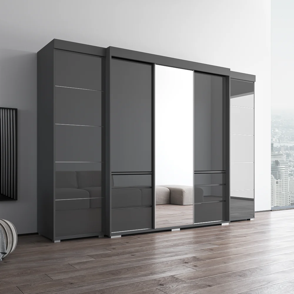 Monaco 3D-EXEX Wardrobe with 1 Mirror - Image 11