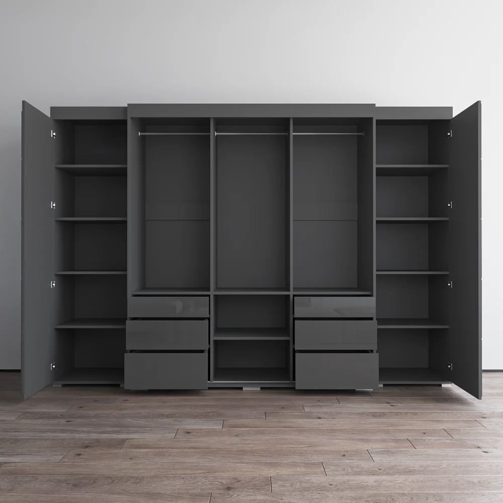 Monaco 3D-EXEX Wardrobe with 1 Mirror - Image 14