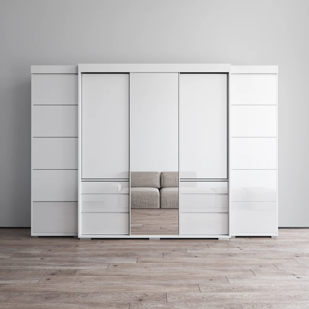 Monaco 3D-EXEX Wardrobe with 1 Mirror - Image 17