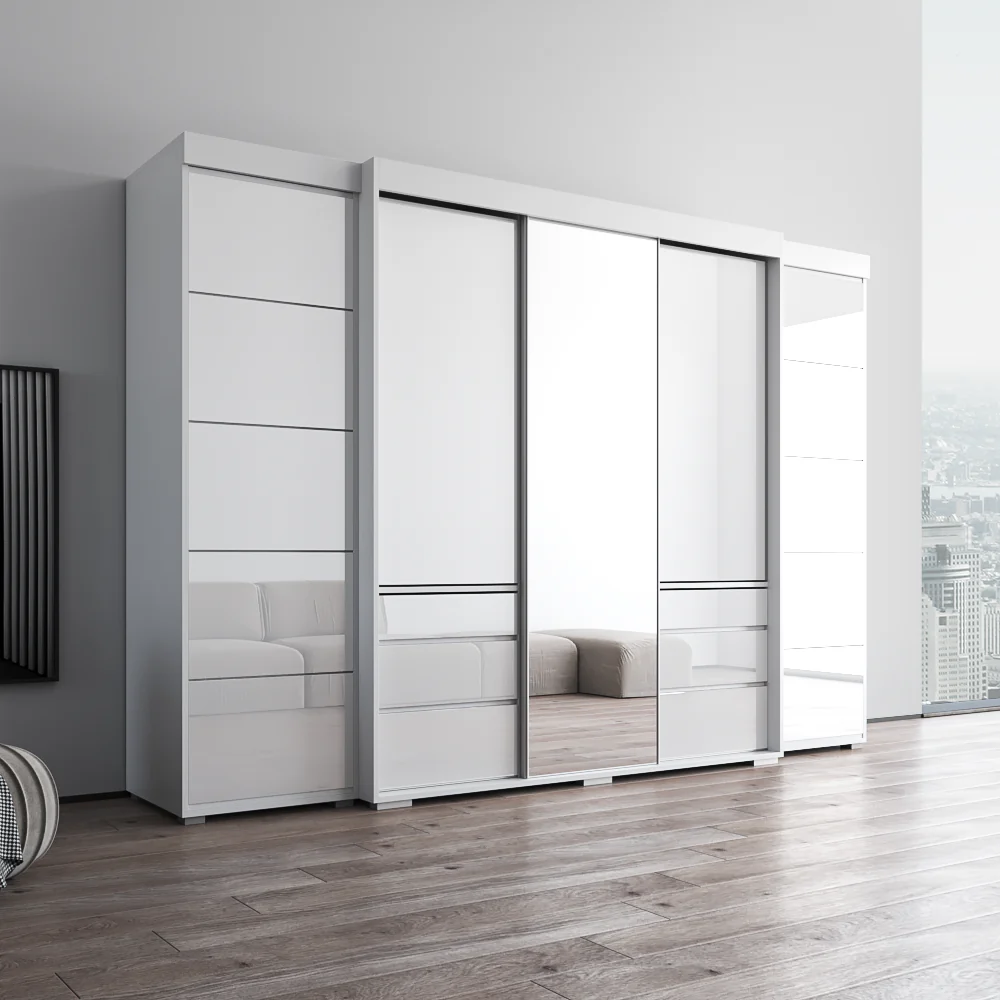 Monaco 3D-EXEX Wardrobe with 1 Mirror - Image 19