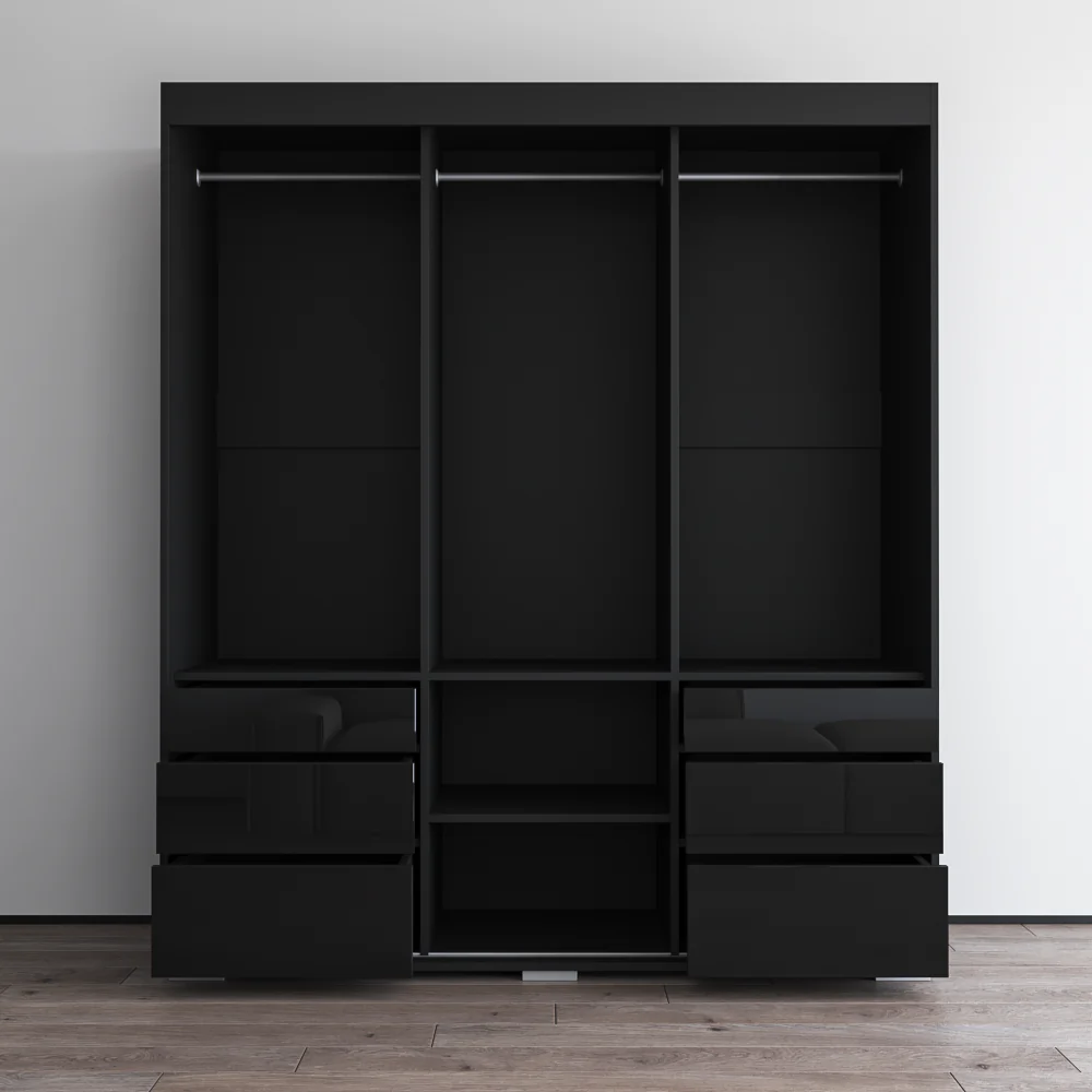 Monaco 3D Wardrobe with Mirror - Image 11