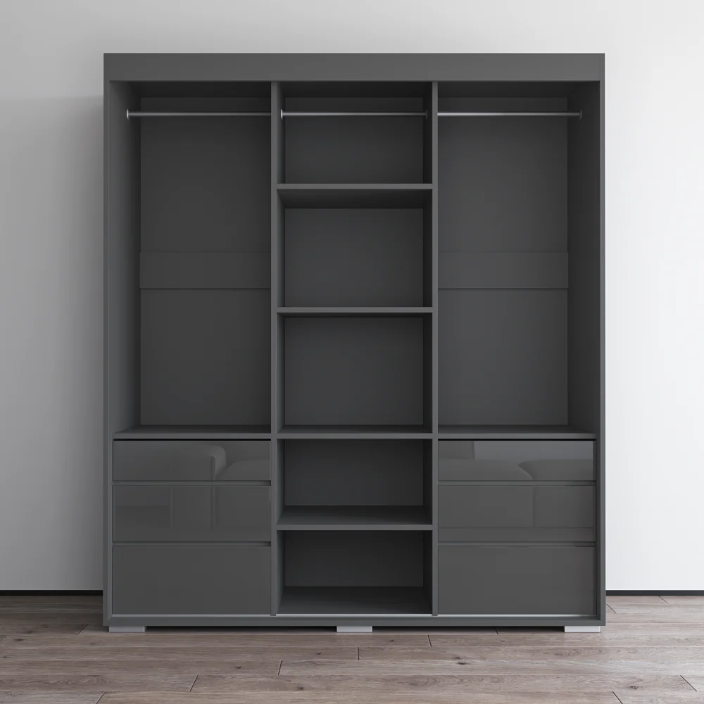 Monaco 3D Wardrobe with Mirror - Image 16