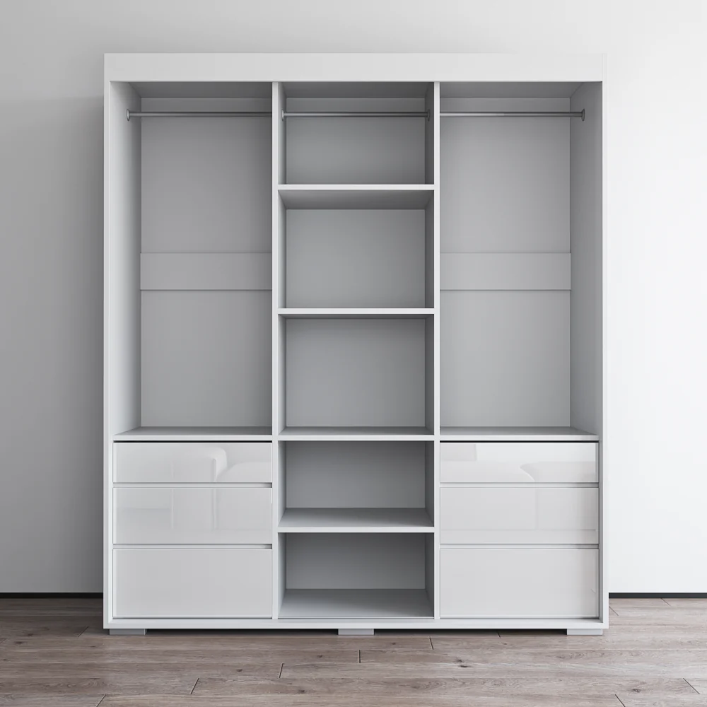 Monaco 3D Wardrobe with Mirror - Image 4