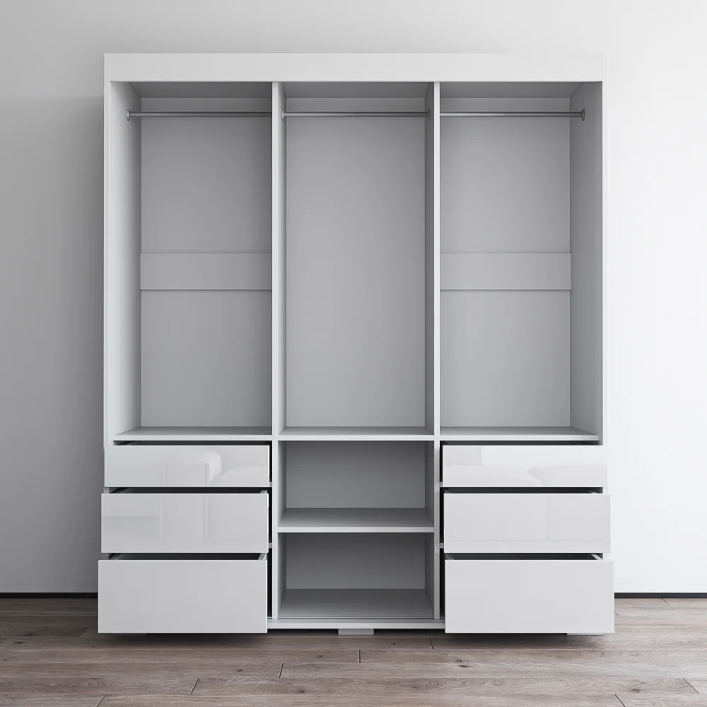 Monaco 3D Wardrobe with Mirror - Image 5