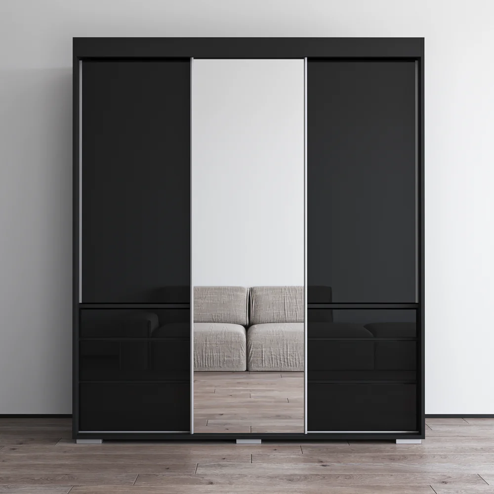 Monaco 3D Wardrobe with Mirror - Image 7