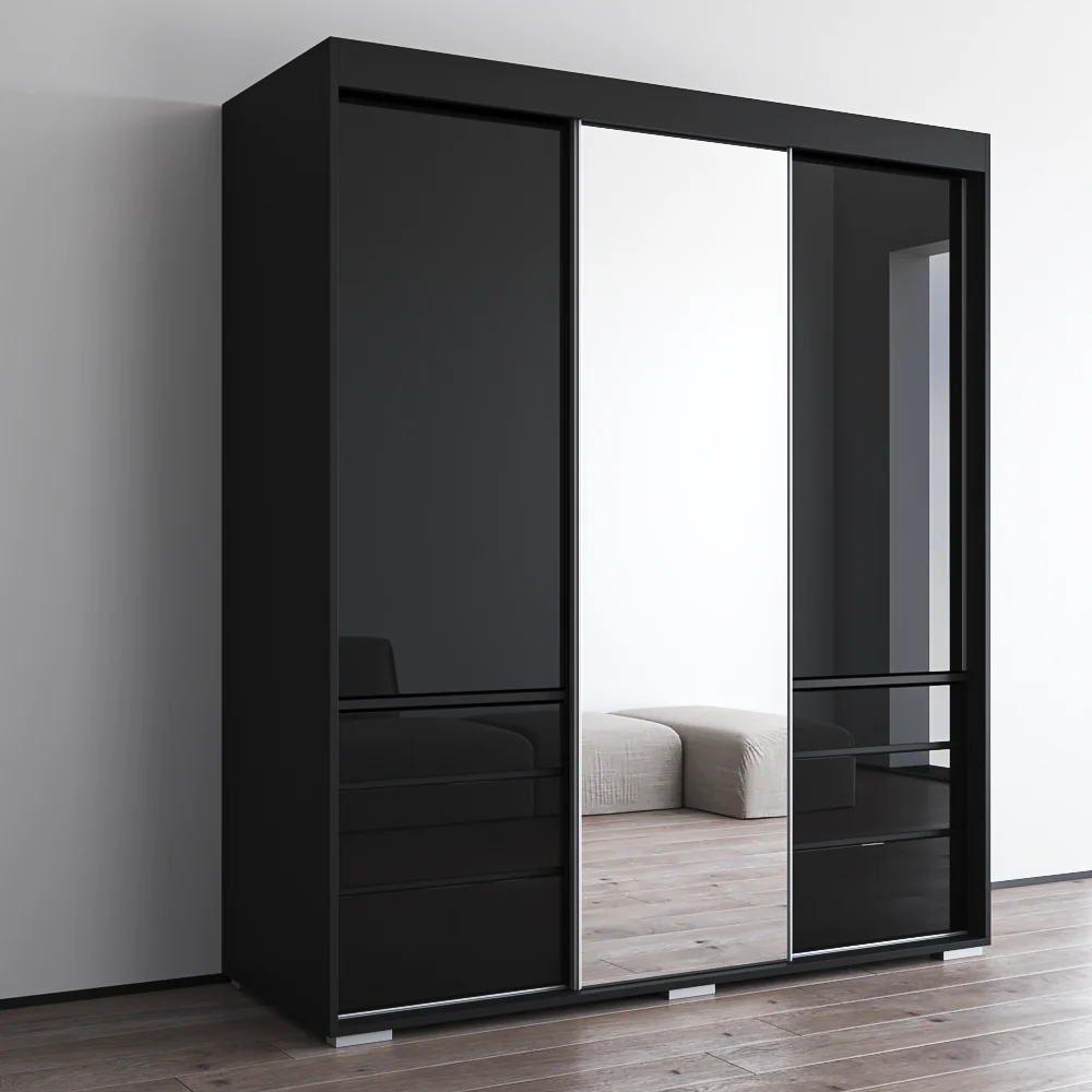 Monaco 3D Wardrobe with Mirror - Image 8
