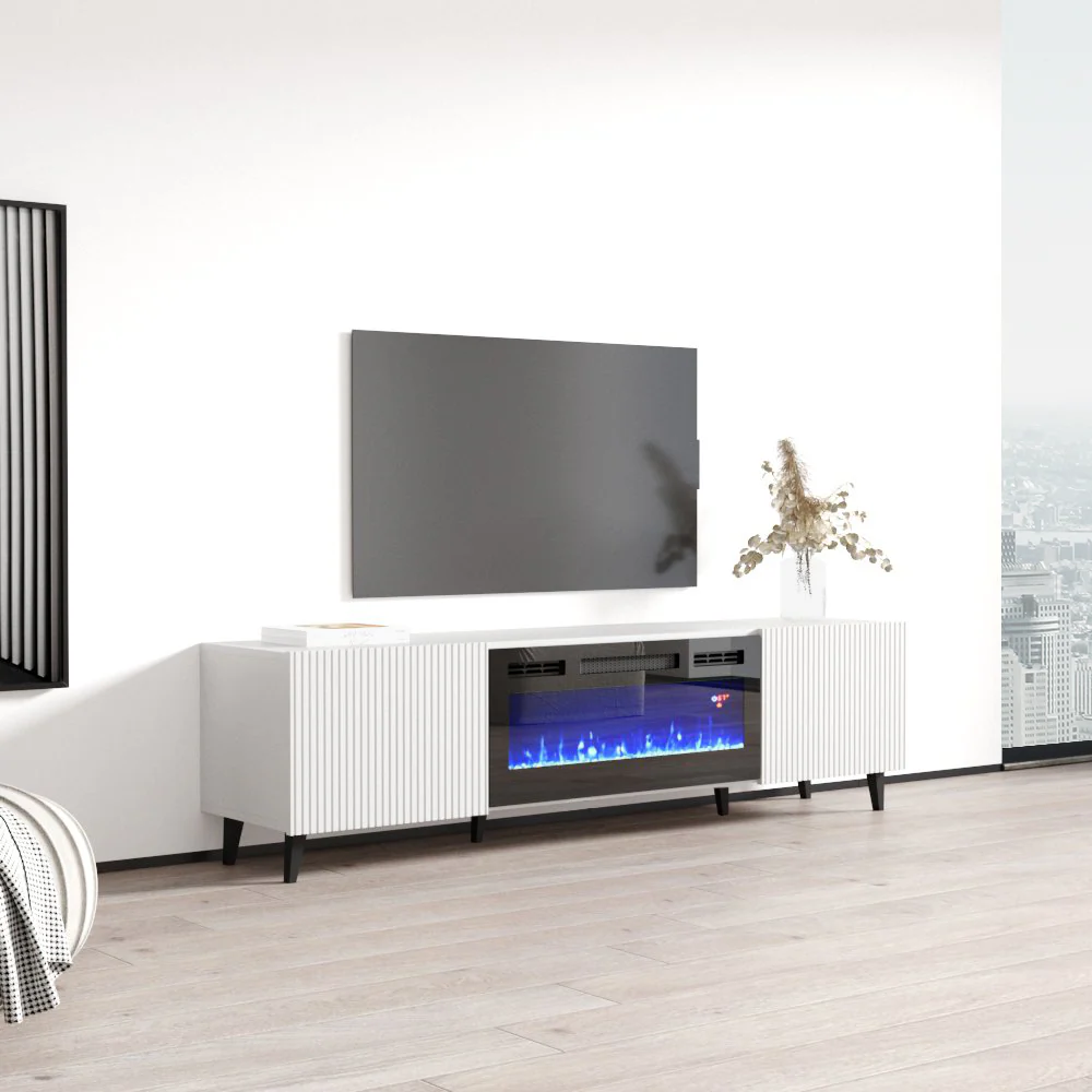 Pafos BL-EF Fireplace TV Stand - Image 3