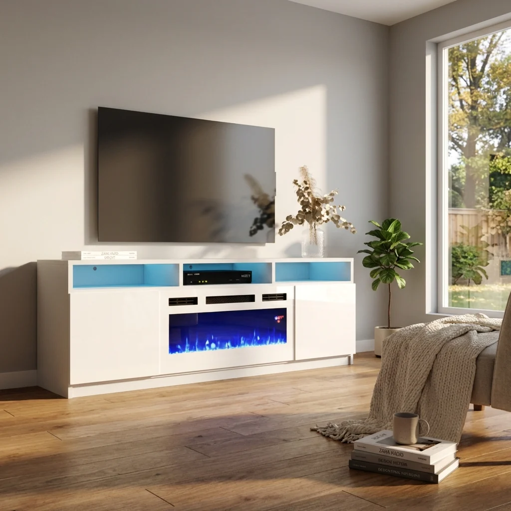 Reno WH05 Fireplace TV Stand - Image 5