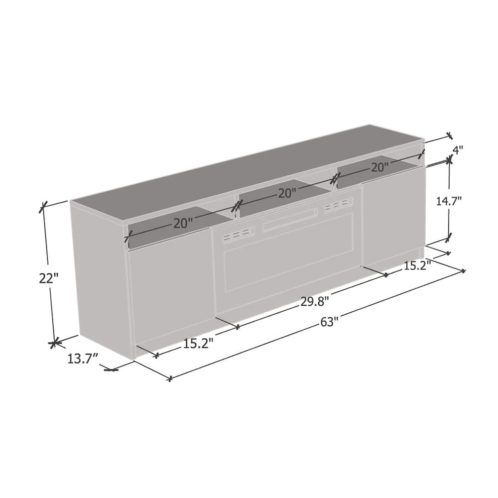Reno WH05 Fireplace TV Stand - Image 9
