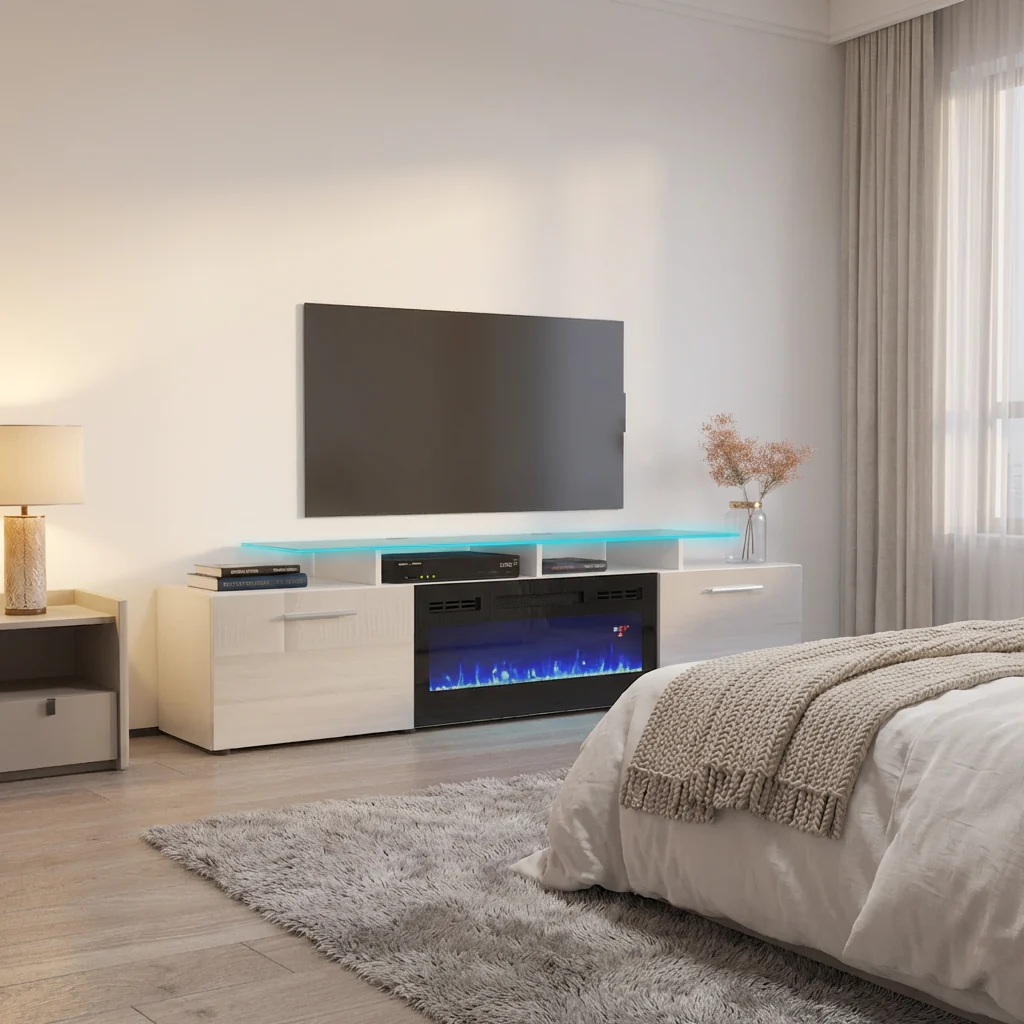 Rova BL-EF Fireplace TV Stand - Image 11