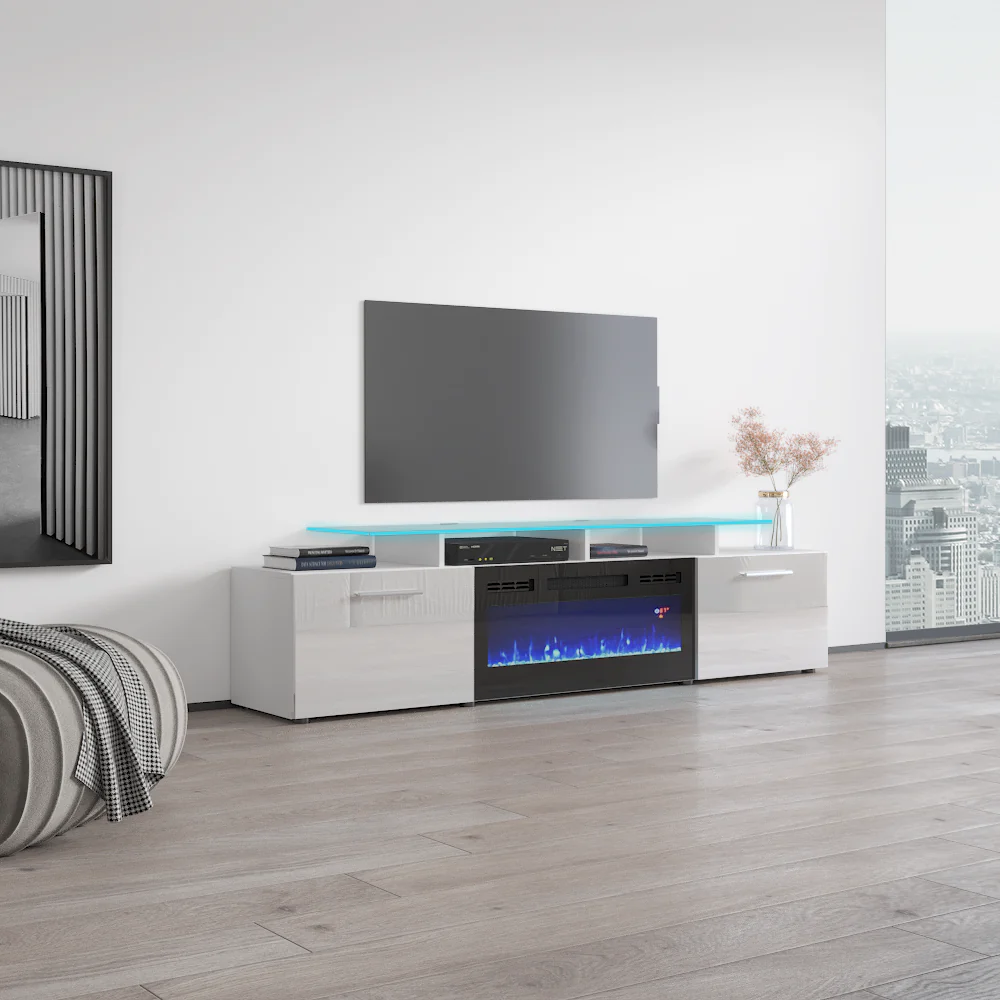 Rova BL-EF Fireplace TV Stand - Image 13