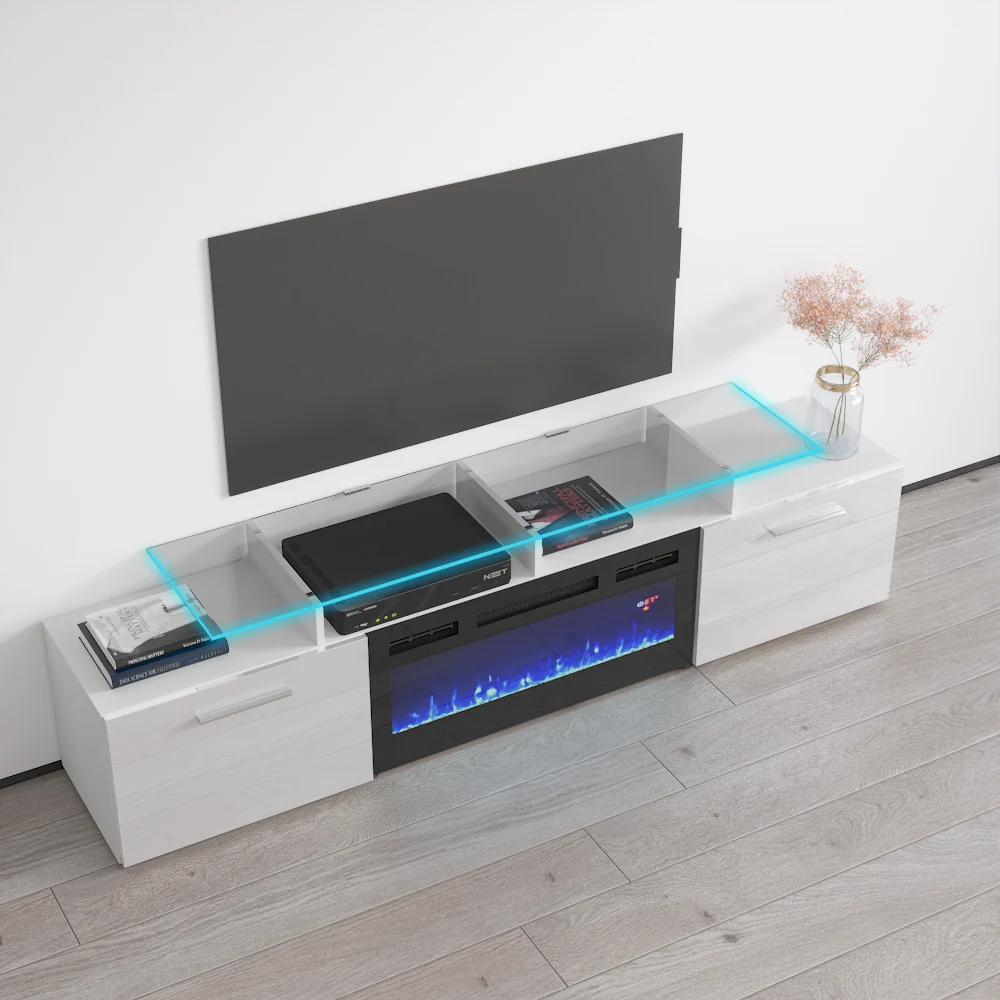 Rova BL-EF Fireplace TV Stand - Image 14