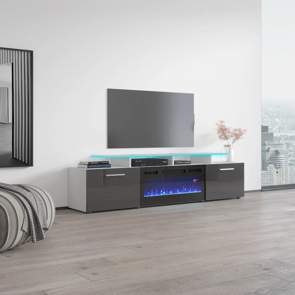 Rova BL-EF Fireplace TV Stand - Image 22