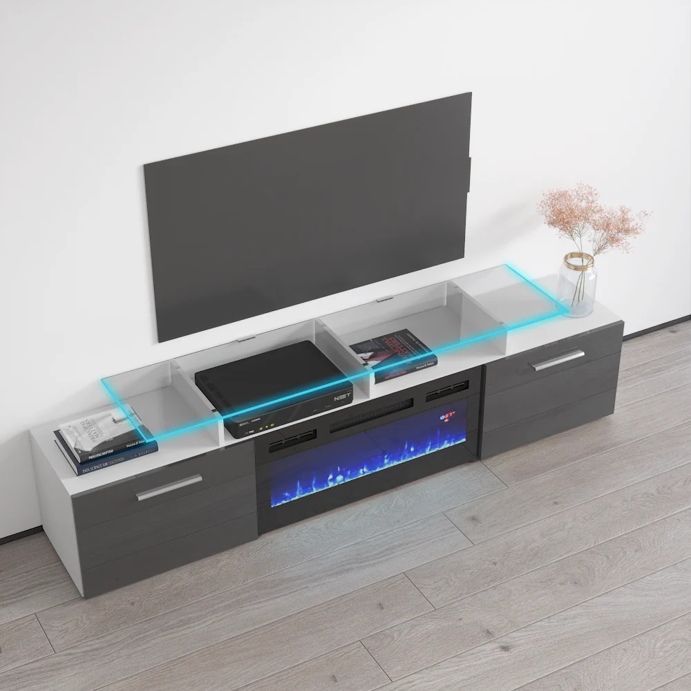 Rova BL-EF Fireplace TV Stand - Image 23