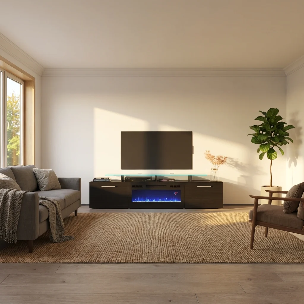 Rova BL-EF Fireplace TV Stand - Image 7
