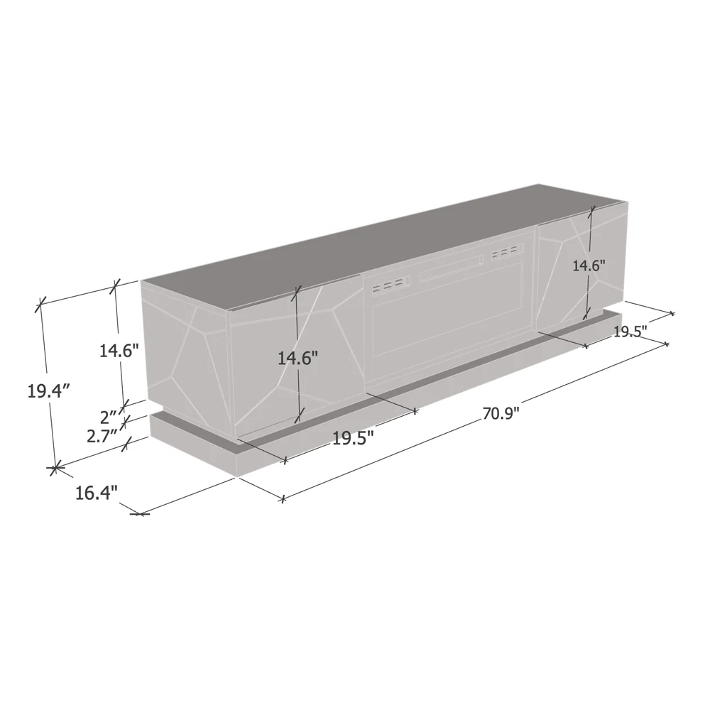 Shu BL-EF Fireplace TV Stand - Image 6
