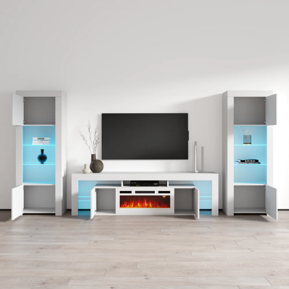 Soleo WH-EF BK-BK Entertainment Center - Image 4