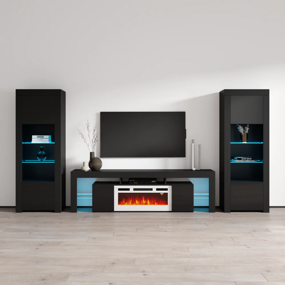 Soleo WH-EF BK-BK Entertainment Center - Image 6