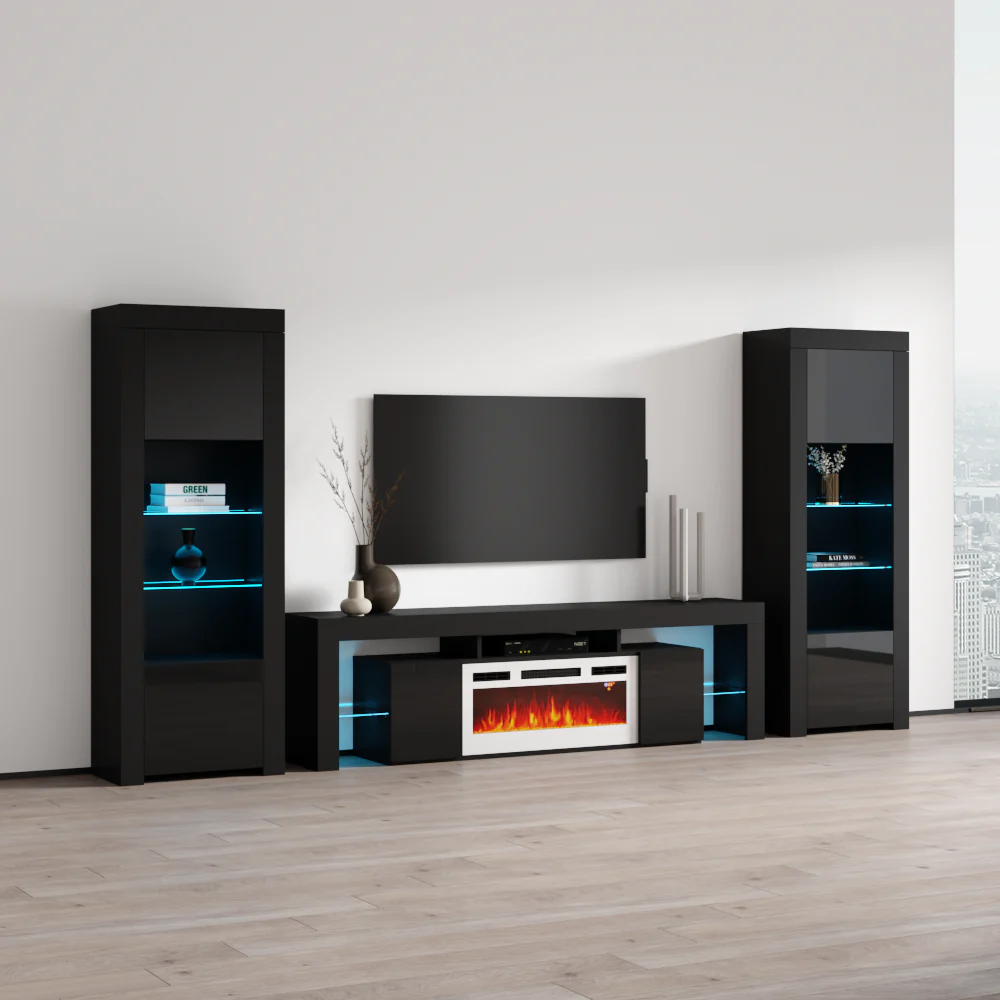 Soleo WH-EF BK-BK Entertainment Center - Image 8