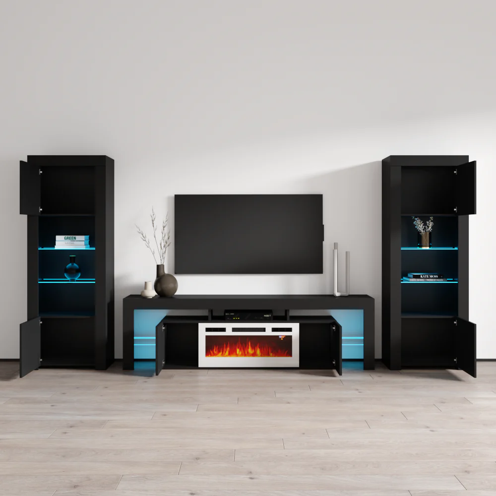 Soleo WH-EF BK-BK Entertainment Center - Image 9
