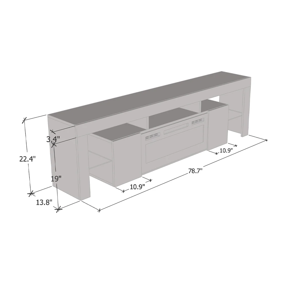 Soleo WH-EF Fireplace TV Stand - Image 9