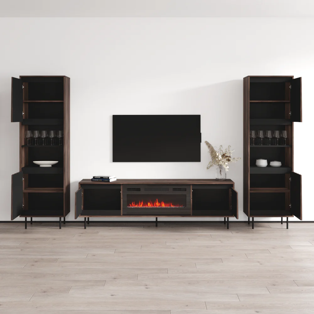 Swing 180BLEF-BK-BK Entertainment Center - Image 4