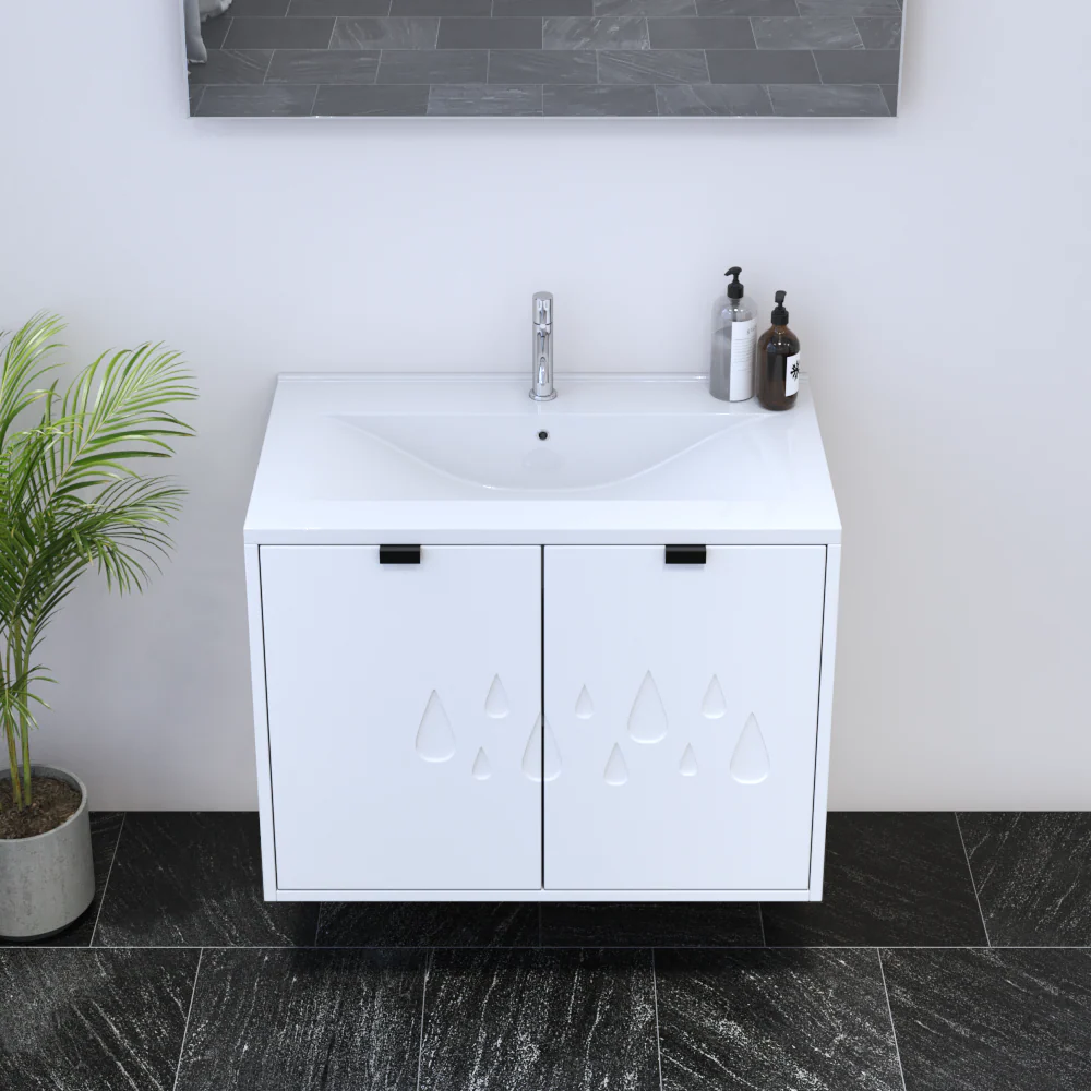 Teardrop 2D 80 Floating Bathroom Vanity - Image 4