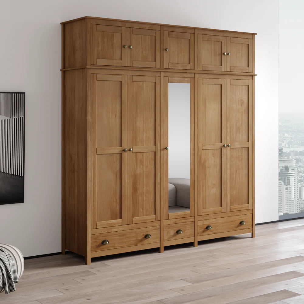 Topazio 10D3S Solid Wood Wardrobe - Image 4