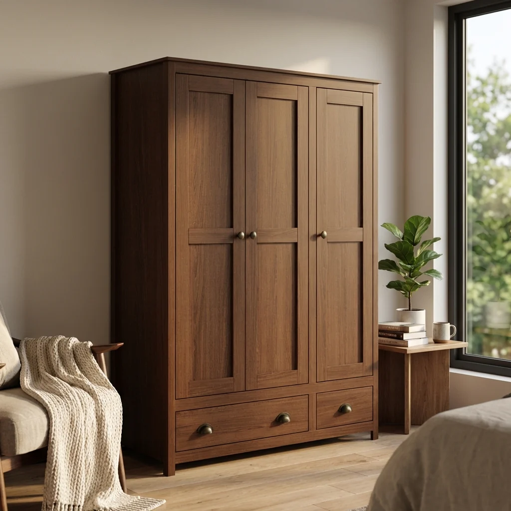 Topazio 3D2S Solid Wood Wardrobe - Image 20