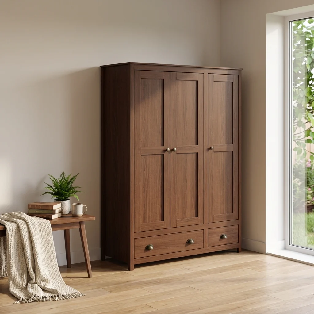 Topazio 3D2S Solid Wood Wardrobe - Image 25