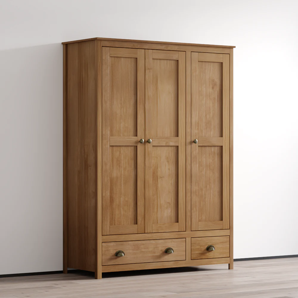 Topazio 3D2S Solid Wood Wardrobe - Image 3