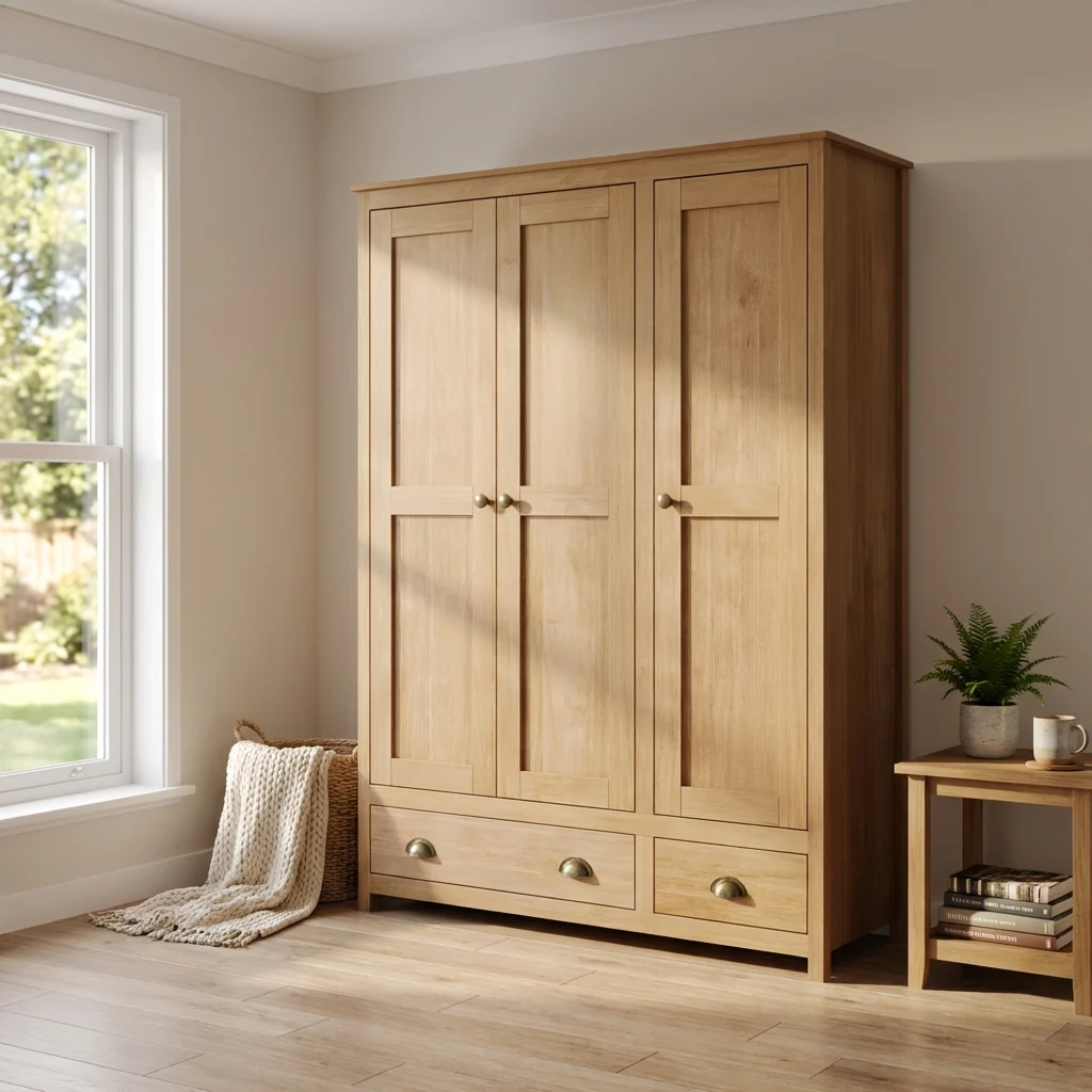 Topazio 3D2S Solid Wood Wardrobe - Image 5