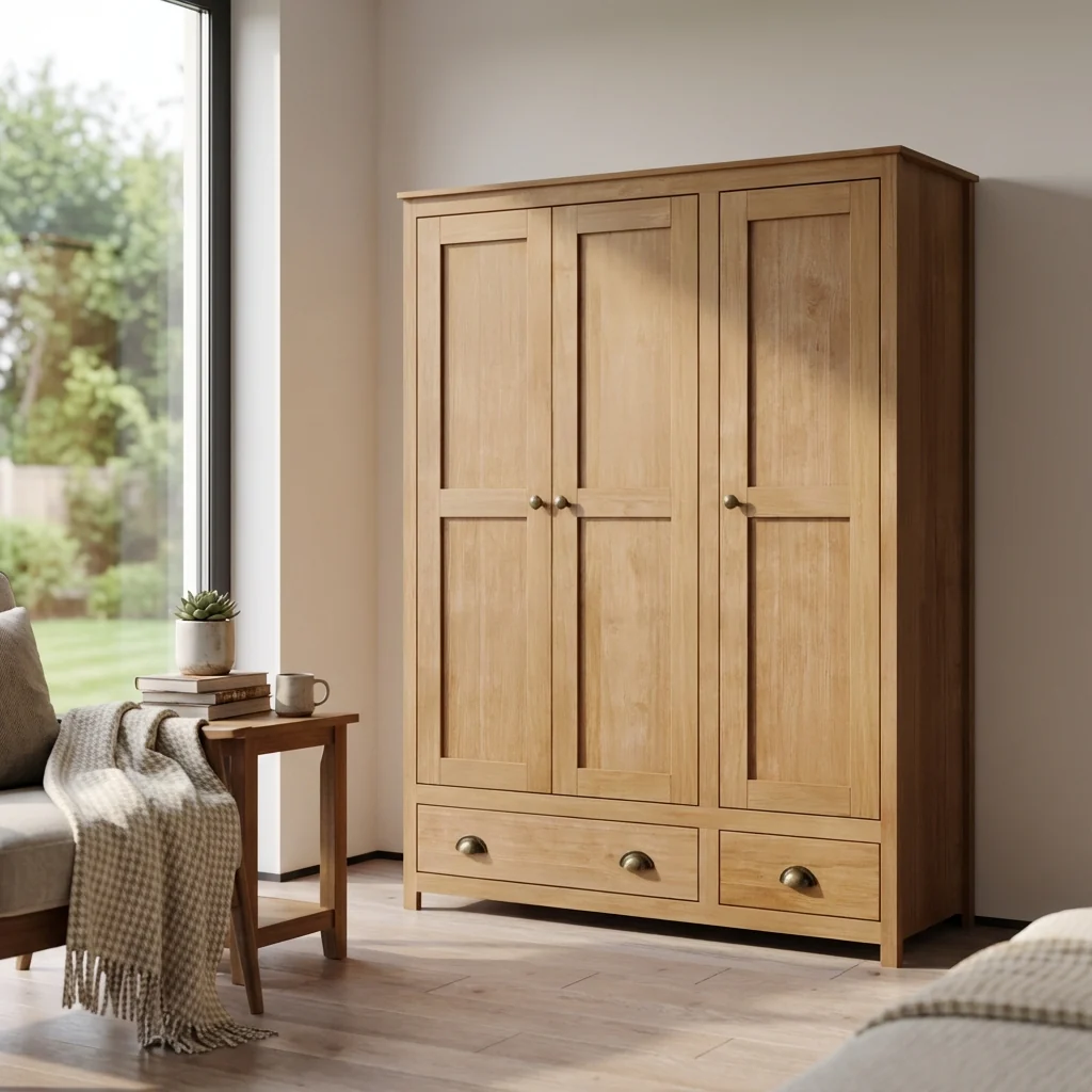 Topazio 3D2S Solid Wood Wardrobe - Image 7