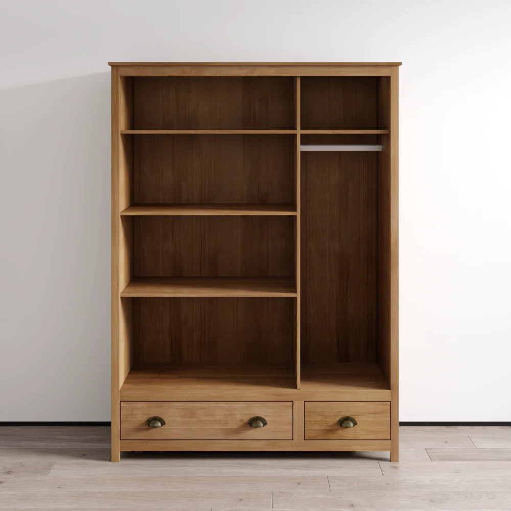 Topazio 3D2S Solid Wood Wardrobe - Image 8