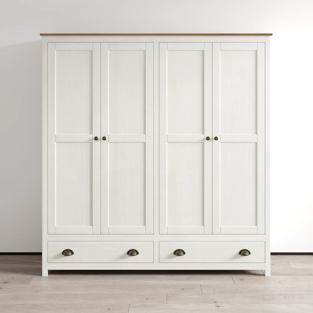 Topazio 4D2S Solid Wood Wardrobe - Image 11