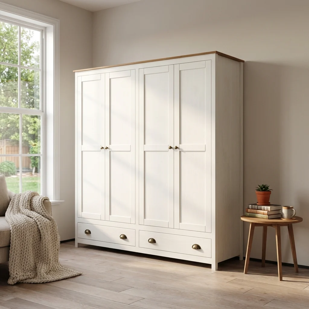 Topazio 4D2S Solid Wood Wardrobe - Image 12