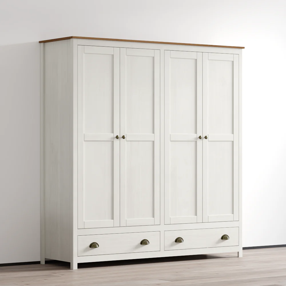 Topazio 4D2S Solid Wood Wardrobe - Image 13